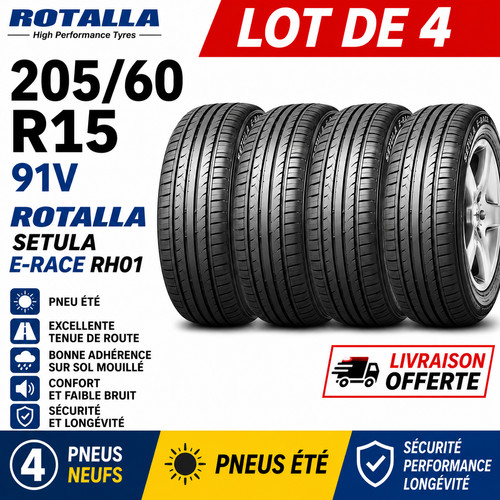 Lot pneus été 205 - 4, 205/60